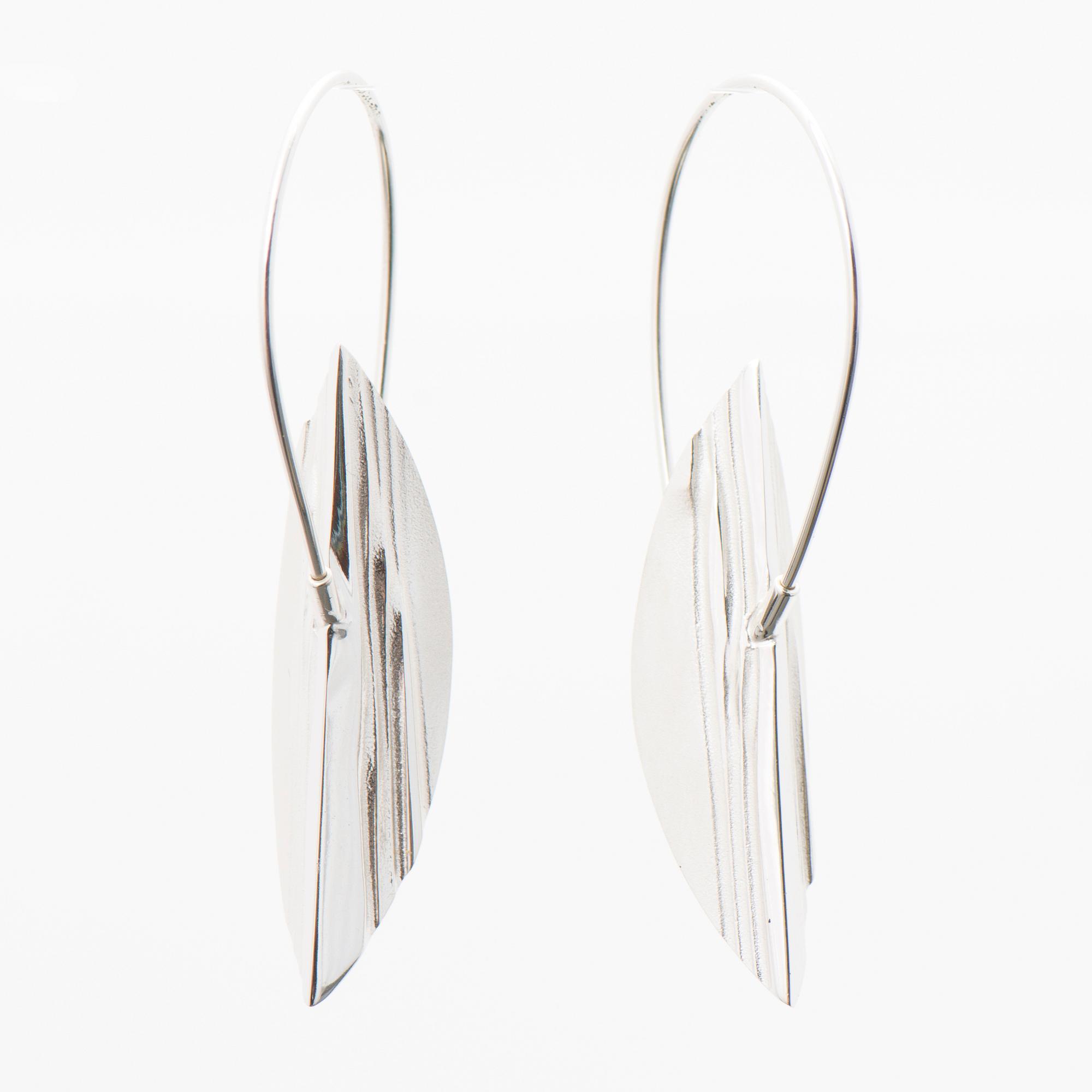 A PAIR OF EARRINGS, "What", silver. Lapponia 2009.