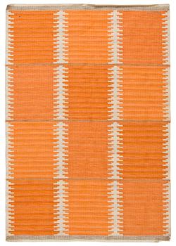 885. MATTA. "Rosita, orange". Rölakan. 195 x 136 cm. Signerad AB MMF V MR (AB Märta Måås-Fjetterström, Vasa i Finland, Marianne Richter).