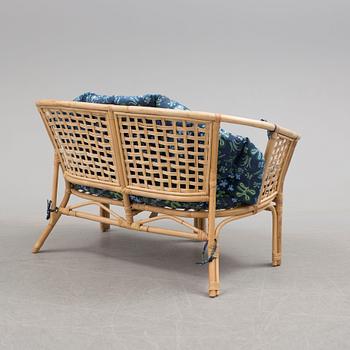 GARDEN FURNITURE, four pieces, rattan, end of the 20th century.