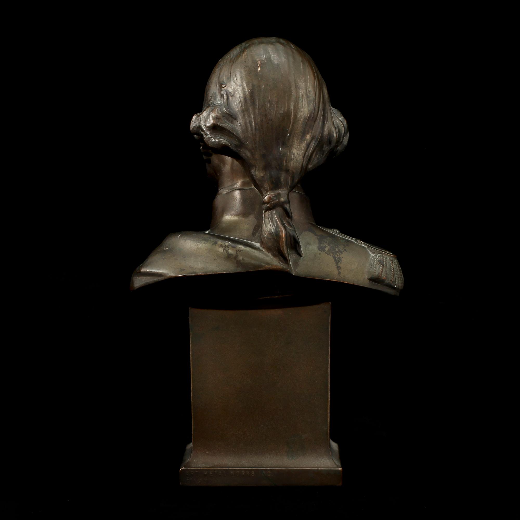 BYST, patinerad metall, Art metal works inc. 1900-tal.