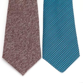 HERMÈS and BORRELLI, two silk and cashmere ties.