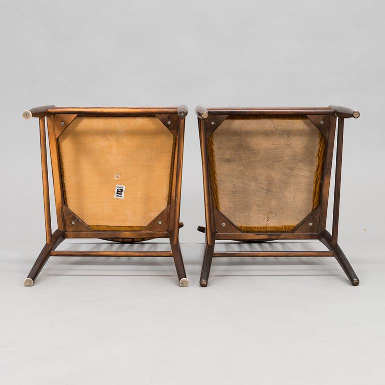 Kerstin Hörlin-Holmquist, A set of six Charlotte chairs with a dining table by Asko, Finland, 1970s.
