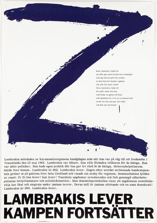 7 political posters mostly from 1960s and 70s, Sweden.