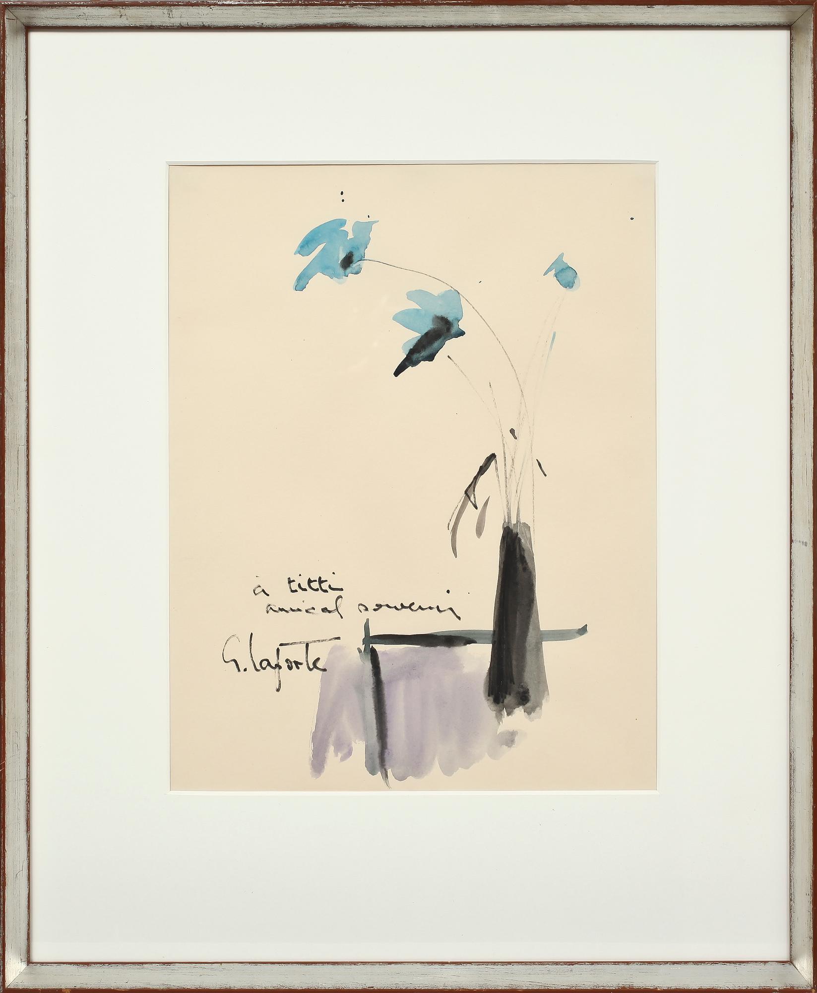 GEORGES LAPORTE, blandteknik, signerad.