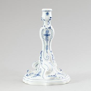 LJUSSTAKE, porslin, Meissen, 1900-talets mitt.