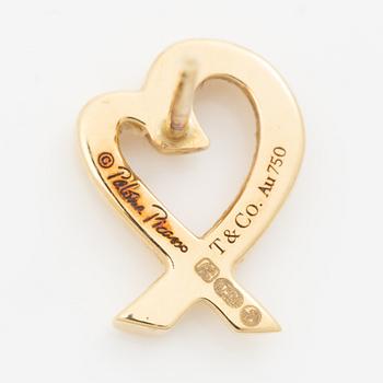 Tiffany & Co a pair of earrings 18K gold in the shape of hearts design Paloma Picasso.