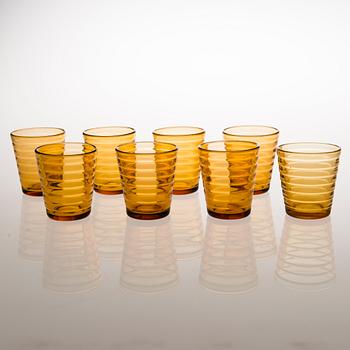 A 22-piece set of Bölgeblick gassware by Karhula Finland.