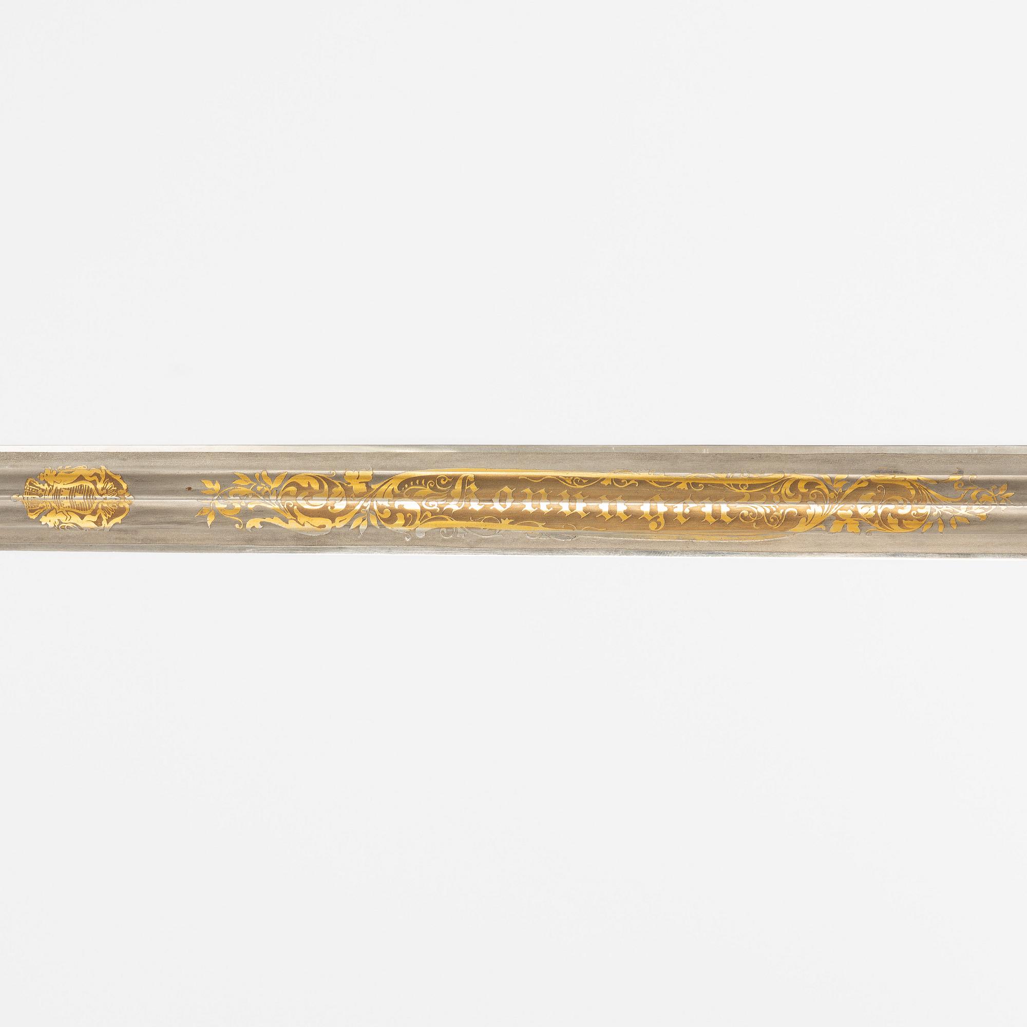 Sabre, Swedish, 1899 pattern, for infantry officer. with scabbard.