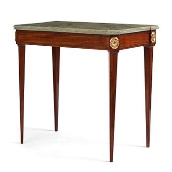 41. A mahogany late Gustavian console table, late 18th Century.