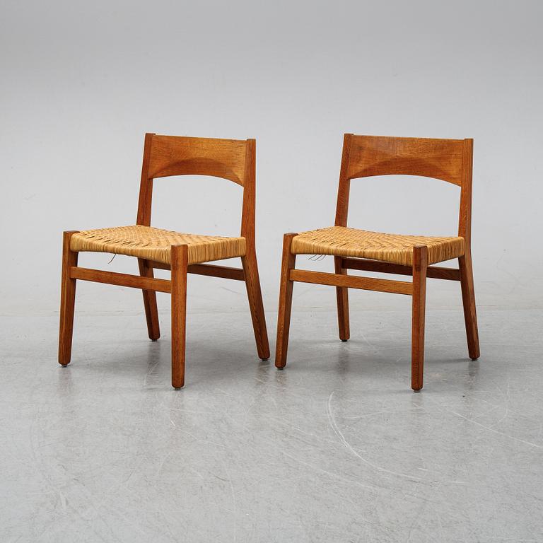 John Vedel Rieper, a set of eight oak chairs, Denmark. Designed 1962.