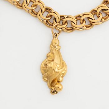 Gold Charm Bracelet, 18K gold.