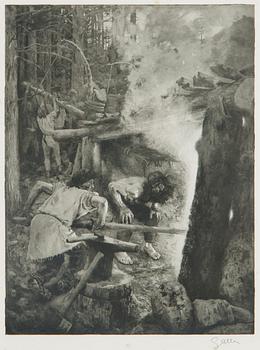 Akseli Gallen-Kallela, Sammon taonta.