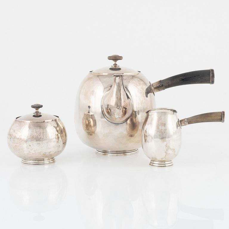 Coffee service, 3 pieces, sterling silver, Flavia, 1952-53.