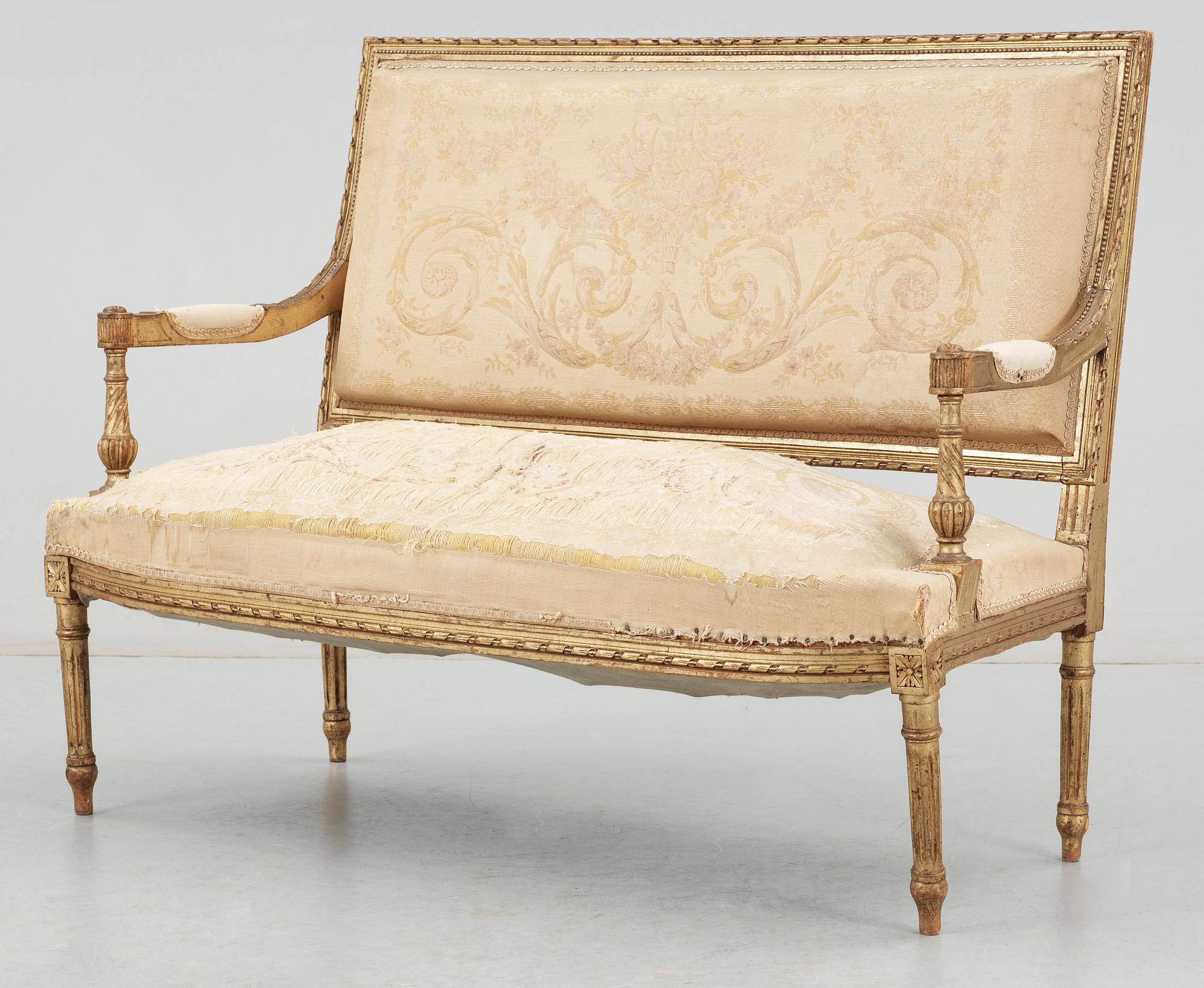 Soffa, Louis XVI stil, 1860-tal.