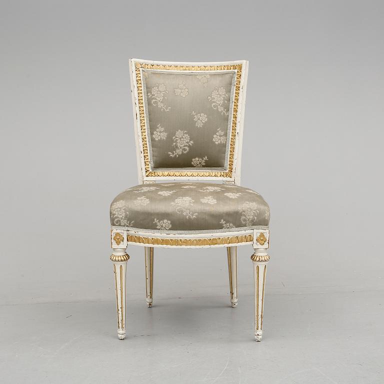 STOL, gustaviansk, enligt etikett Johan Lindgren (mästare i Stockholm 1770-1800).