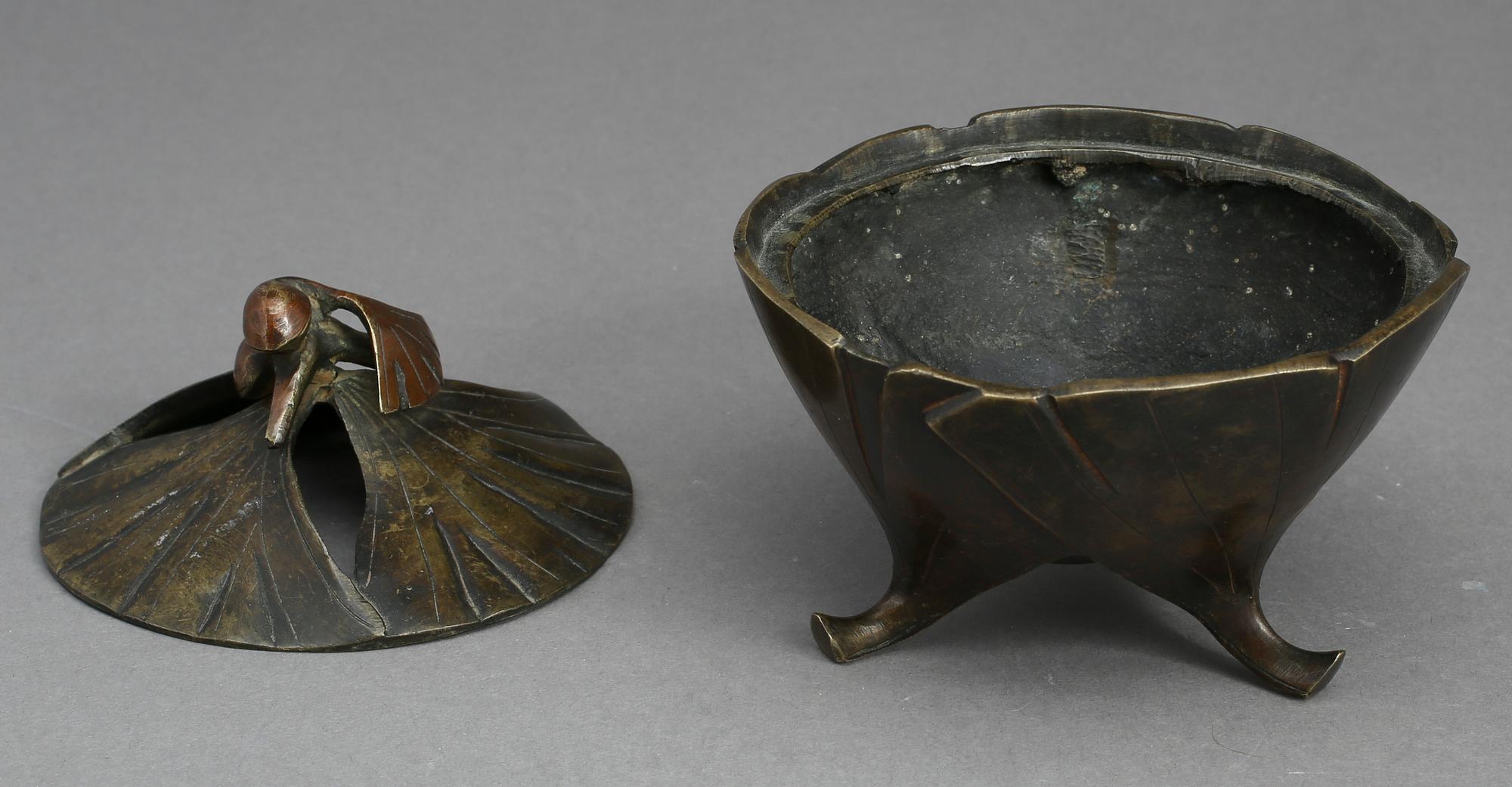 RÖKELSEKAR, brons, Japan, omkring år 1900.
