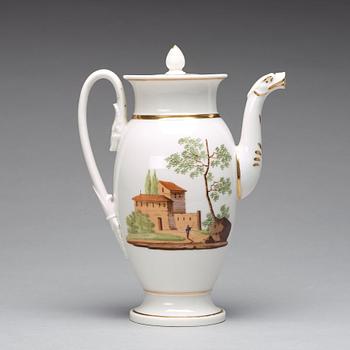 KAFFE och TESERVIS, 18 delar, porslin. Frankrike, Empire, tidigt 1800-tal.