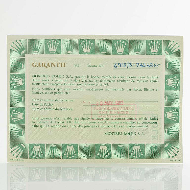 Rolex, Date, ca 1983.