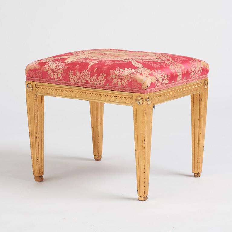 A Royal Gustavian stool by E Öhrmark.