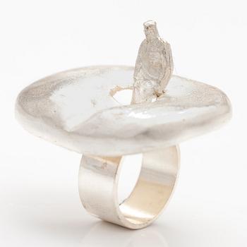 BJÖRN WECKSTRÖM, RING "Brukkas damm", sterling silver. Lapponia 1969.