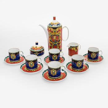 Versace, astiaston osia, posliinia, 9 kpl, "Le Roi Soleil" Rosenthal, 1990-luku.