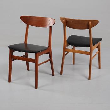STOLAR, 6 st, Farstrup Möbelfabrik, Danmark, 1950/60-tal.