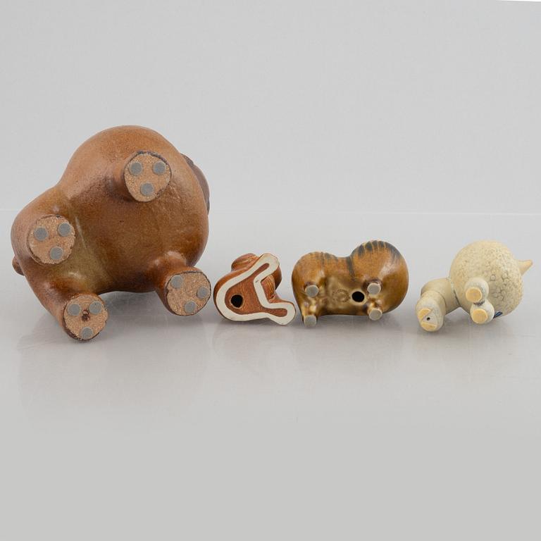 Lisa Larson, figuriner, 11 st, stengods, ur serien "Kennel", Gustavsberg.