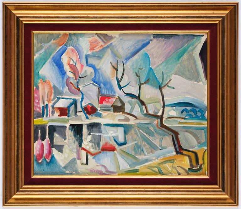 Jules Schyl, Kubistiskt vy över stad.