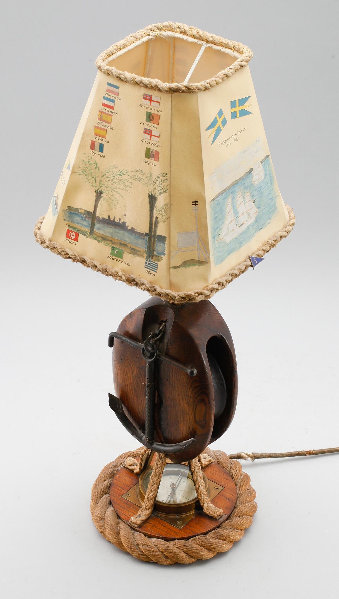 BORDSLAMPA, 1900-talets första hälft.