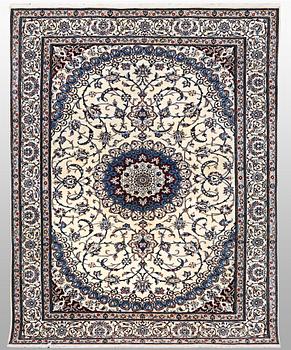 A rug, Nain, Part Silk, sk 6 LAA, ca 204 x 137 cm.