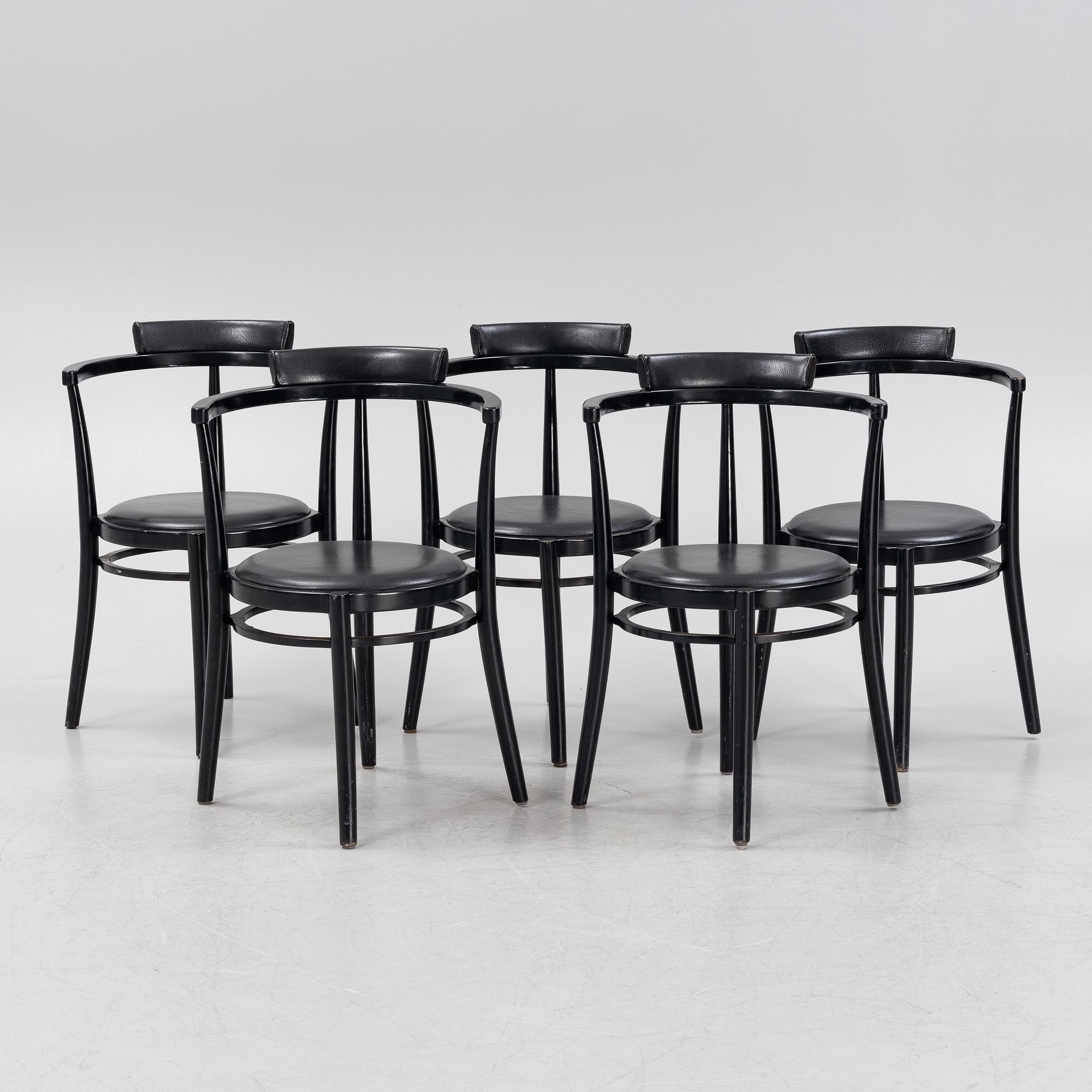 Åke Axelsson, a set of five 'Bohem' chairs, Gemla, 1989.