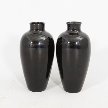 A set of two Venini 1980 glass urns.