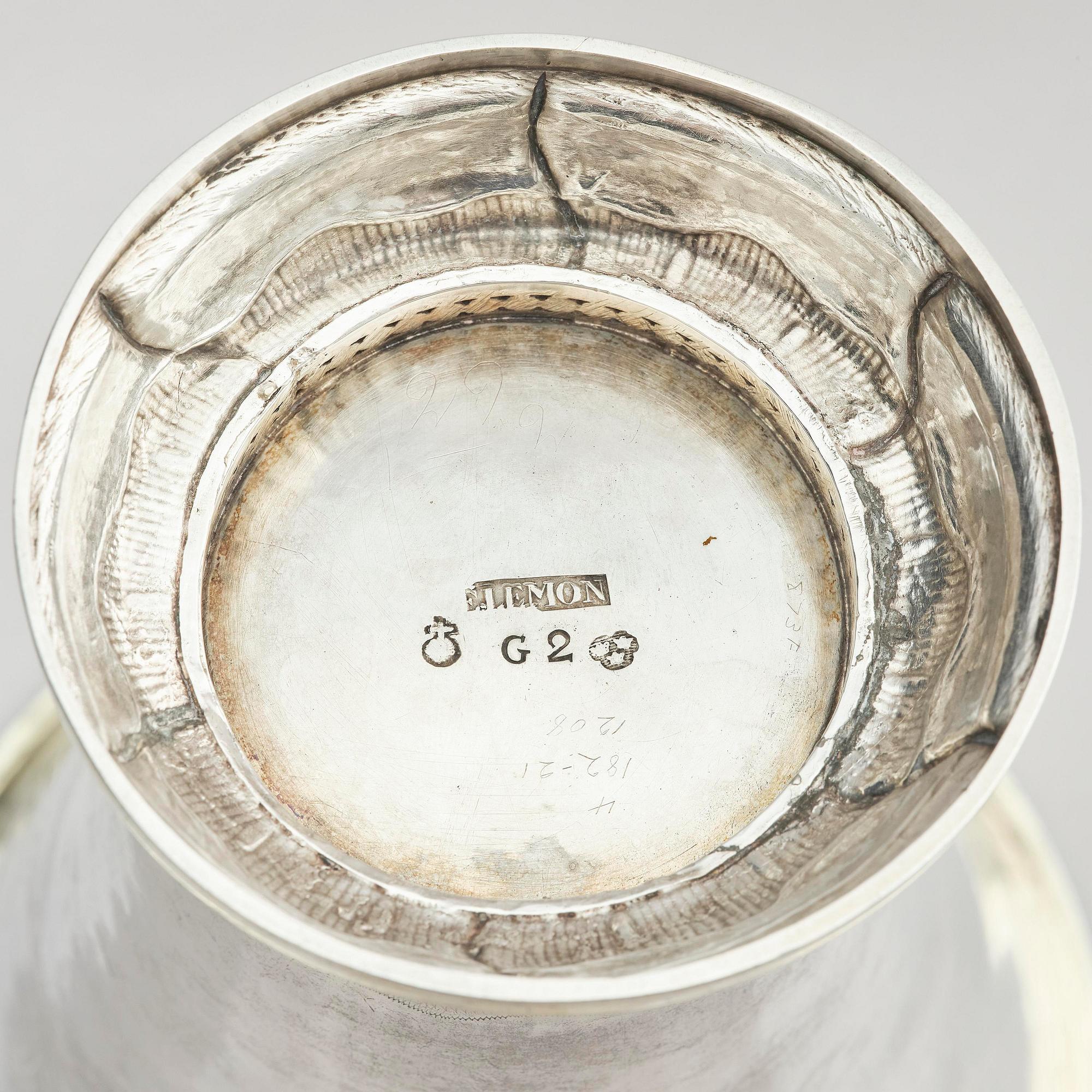 A Swedish parcel-gilt silver beaker, mark of Erik Lemon, Uppsala 1789.