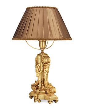515. A French late 19th Century table lamp stamped "Picard".
