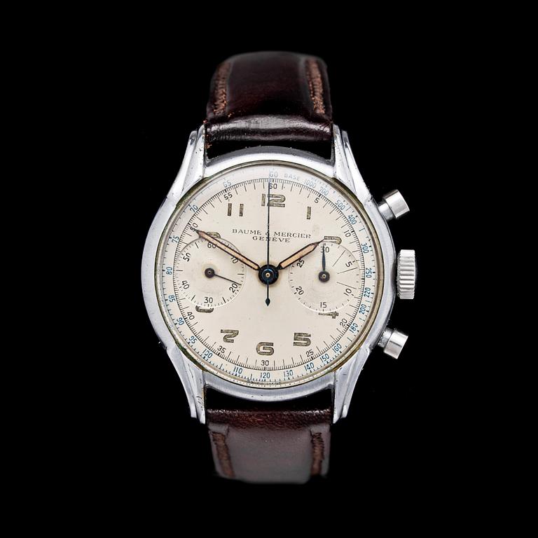 HERRARMBANDSUR, chronograf, Baume & Mercier, Genéve, 1940/50-tal.