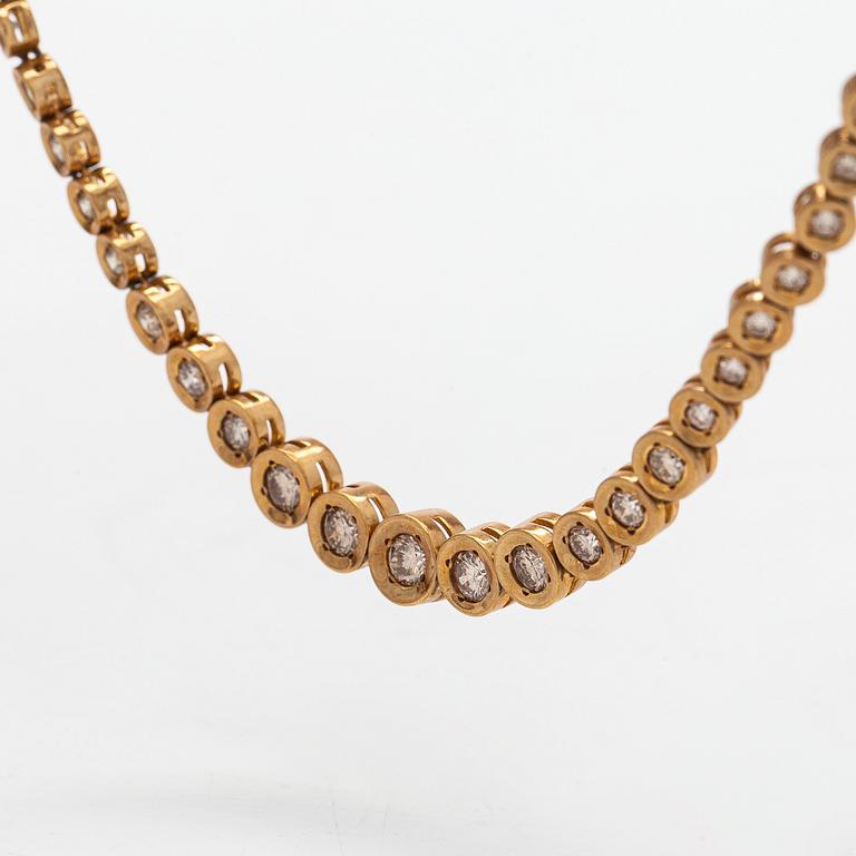 Collier, briljantslipade diamanter, 18K guld.