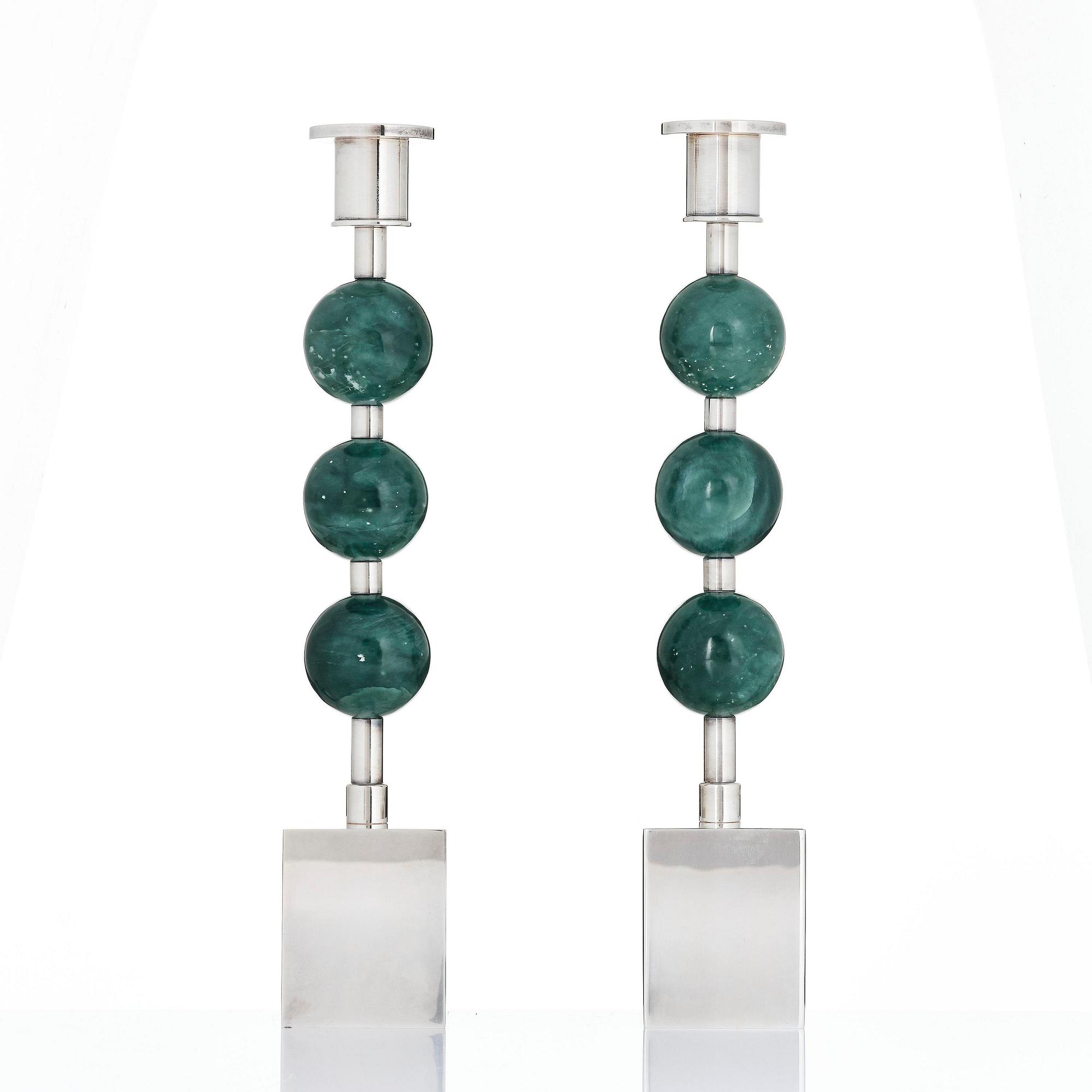 Sigurd Persson, Candlesticks, a pair, “Tre Kulor”, Sigurd Persson Design.