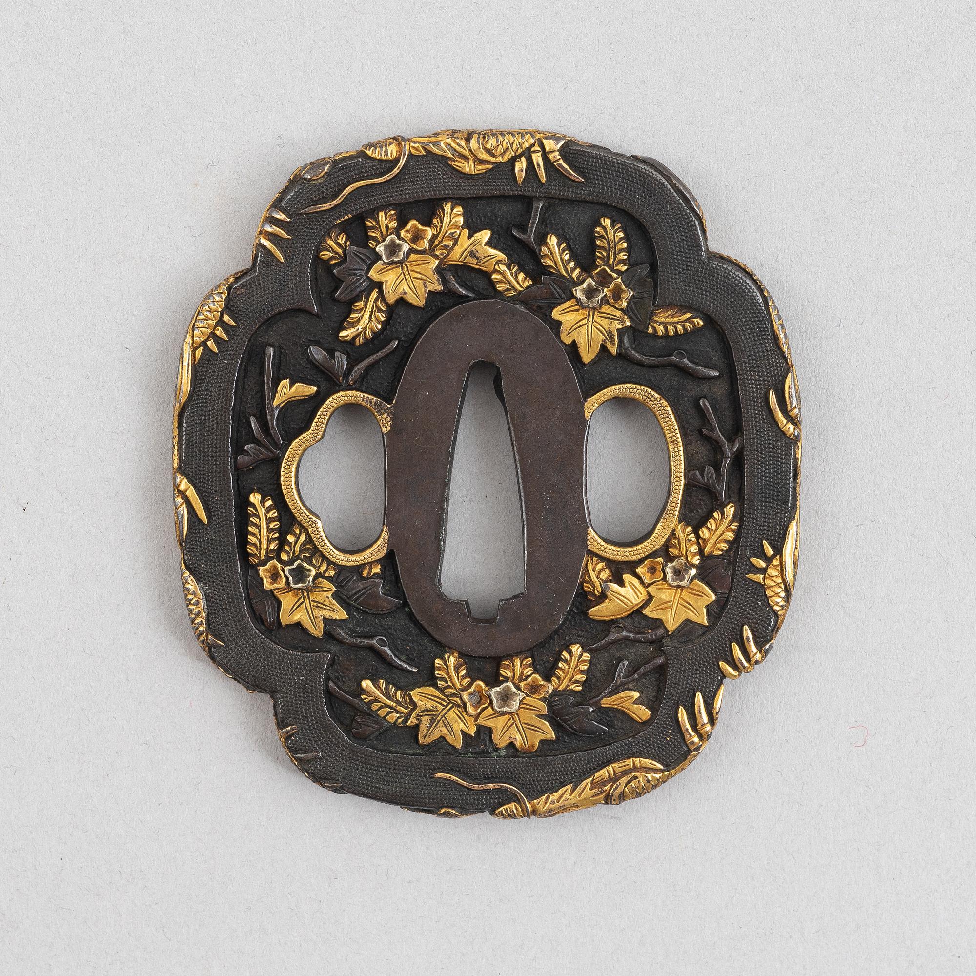Tsuba, Japan, Meji, mumei.