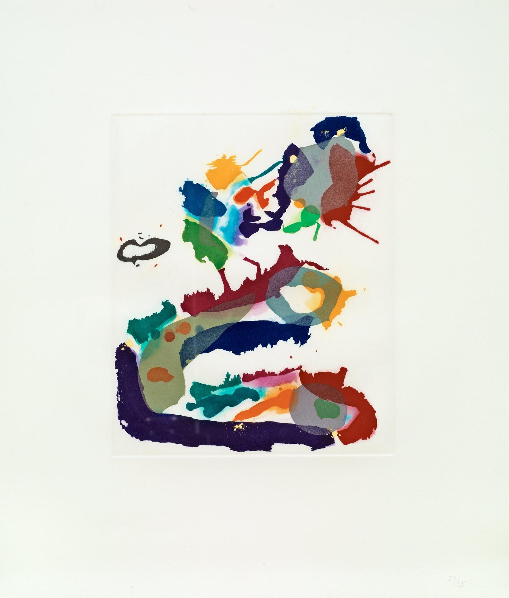 SAM FRANCIS, etsning med färgakvatint, 1995, stämpelsignerad, numrerad med blyerts 24/35.
