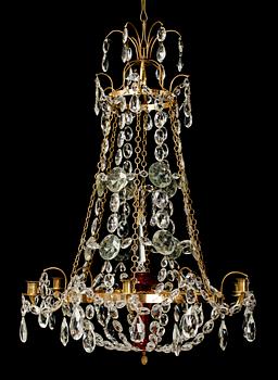 LJUSKRONA, gustaviansk stil, Hagamodell, sent 1800-tal. Höjd 90 cm.