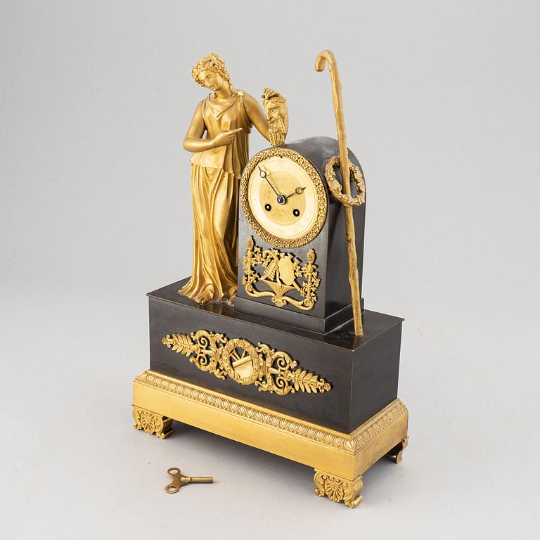 A French Empire pendulum clock, first half of the 19th century.