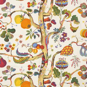 Josef Frank, a pair of linen 'Vegetable Tree' curtains, Svenskt Tenn.