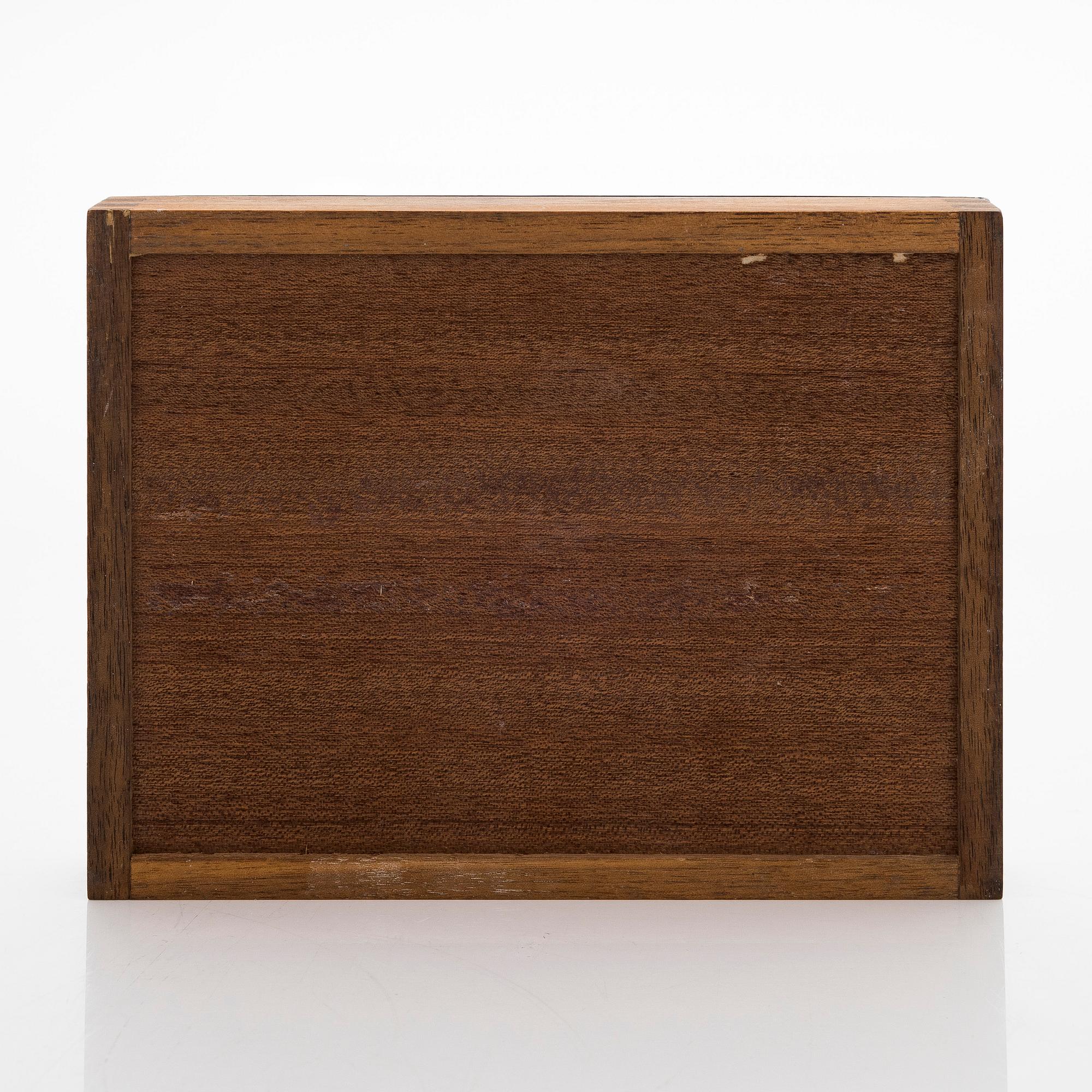 Tapio Wirkkala, a silver lidded wooden box, Kultakeskus, Hämeenlinna 1983.