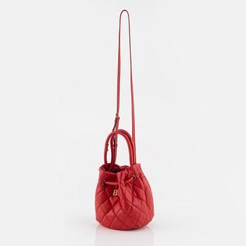 Balenciaga, A 'Small Quilted Leather B Bucket Bag'.