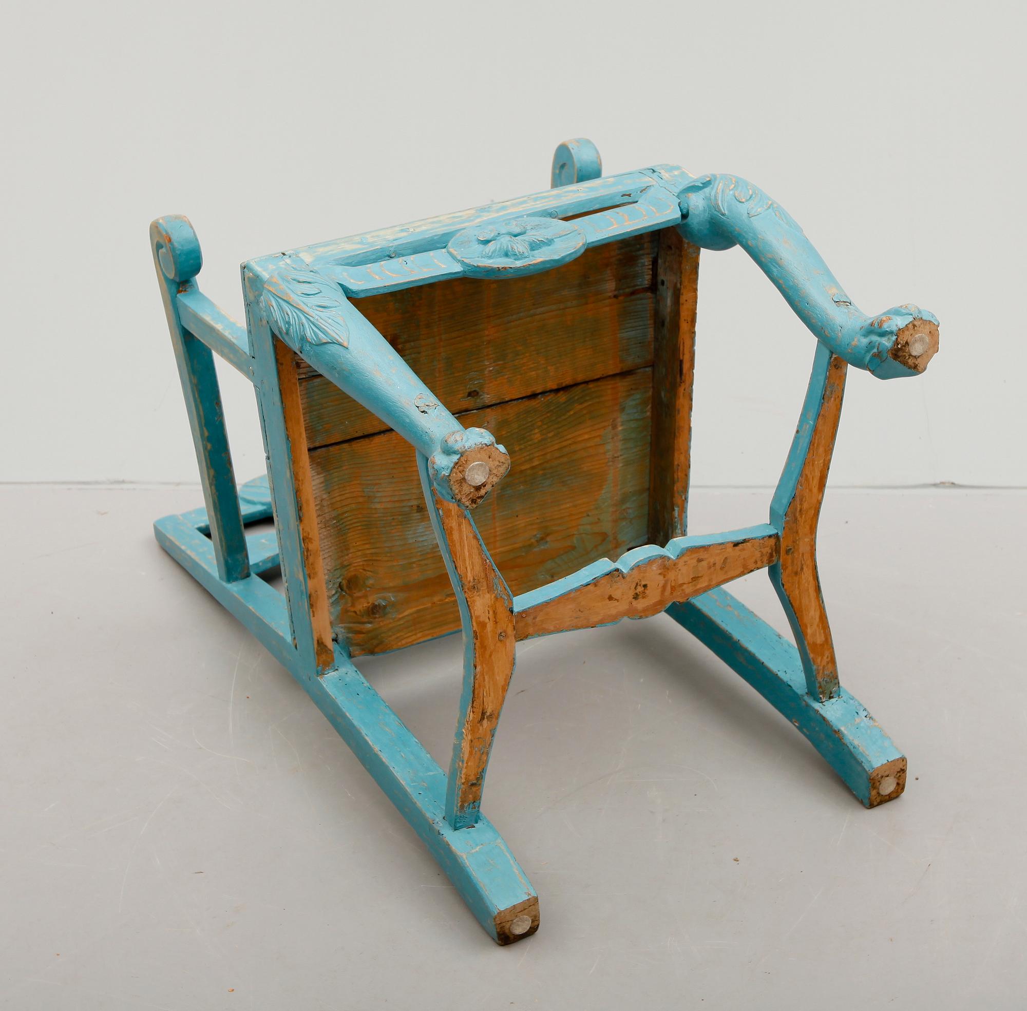 KARMSTOL, allmoge, 1800-talets första hälft.