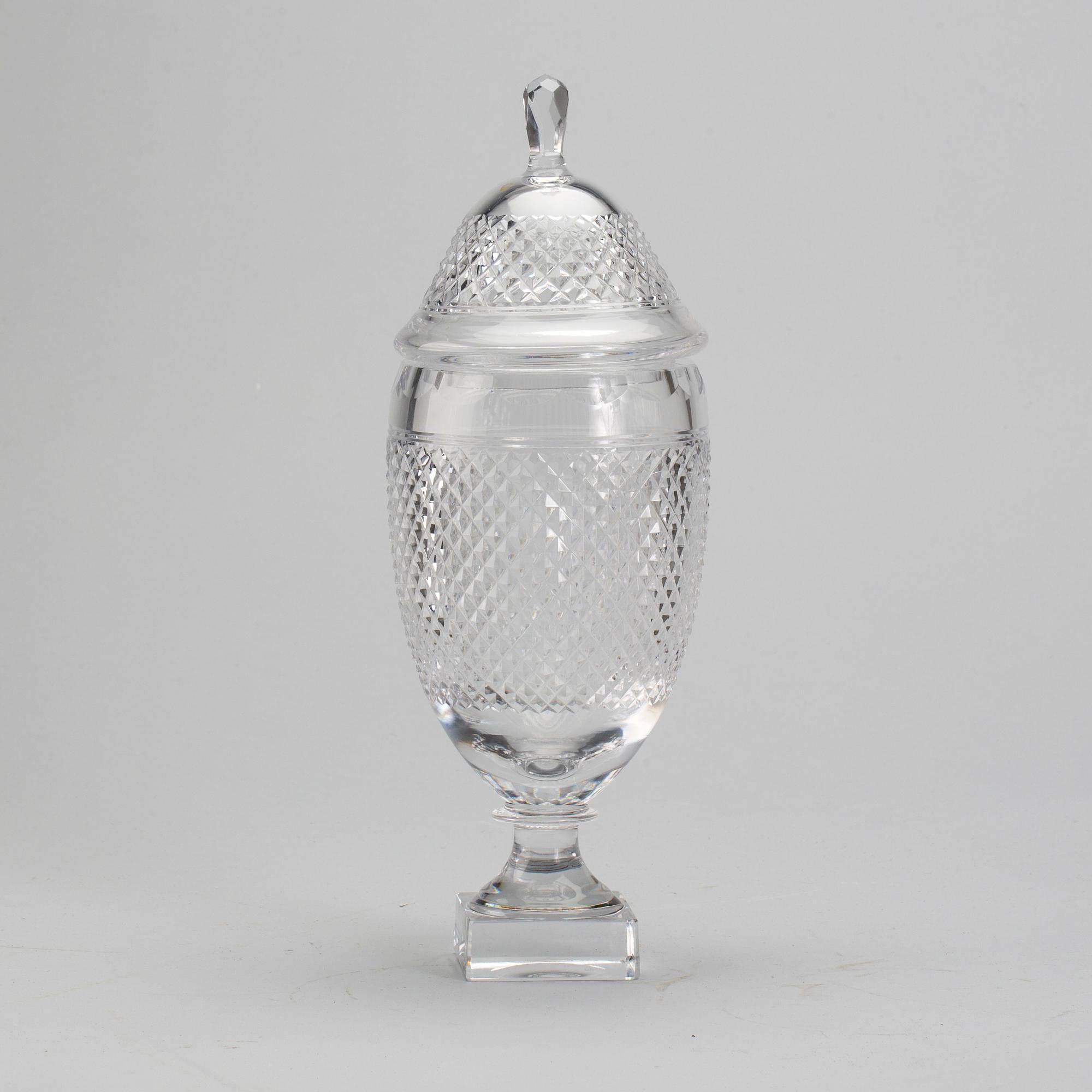 POKAL MED LOCK, glas, "Kent", Kosta, 1900-tal.