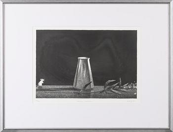 ESA RIIPPA, etsaus, signeerattu ja päivätty -84, numeroitu 32/100.