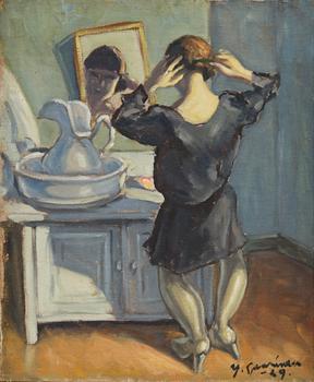 YRJÖ SAARINEN, BY THE MIRROR.