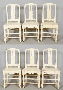 STOLAR, 6 st, barock, 1700-tal.