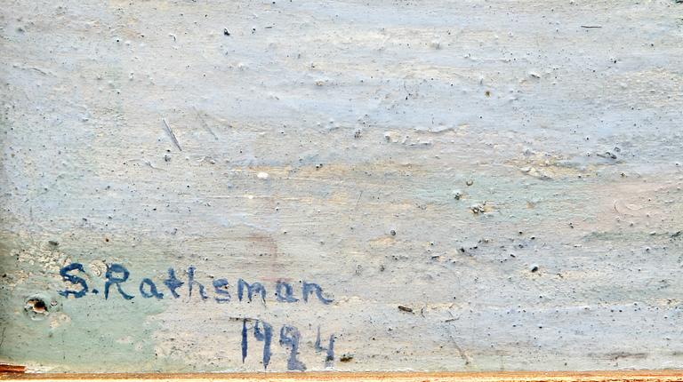 SIRI RATHSMAN, olja på pannå, sign o dat 1924.